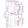 Highboard Czarny Dąb 69,5 x 34 x 180 cm