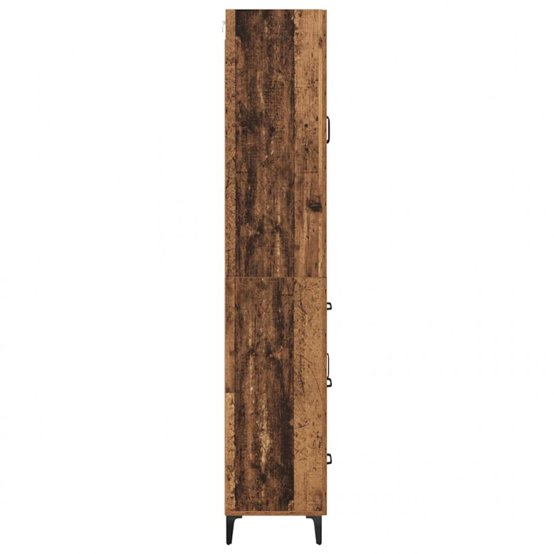 Highboard Montowane na ścianie Stare drewno 69,5 x 34 x 180 cm