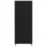 Highboard z szufladą 2 pcs Czarny Dąb Materiał drewnopochodny