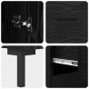 Highboard z szufladą 2 pcs Czarny Dąb Materiał drewnopochodny