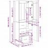Highboard Montowane na ścianie Stare drewno 69,5 x 34 x 180 cm
