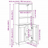 Highboard Stare drewno 69,5 x 34 x 180 cm