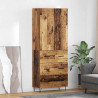 Highboard z szufladą 2 pcs Stare drewno Materiał drewnopochodny