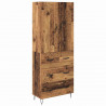 Highboard z szufladą 2 pcs Stare drewno Materiał drewnopochodny