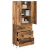 Highboard z szufladą 2 pcs Stare drewno Materiał drewnopochodny