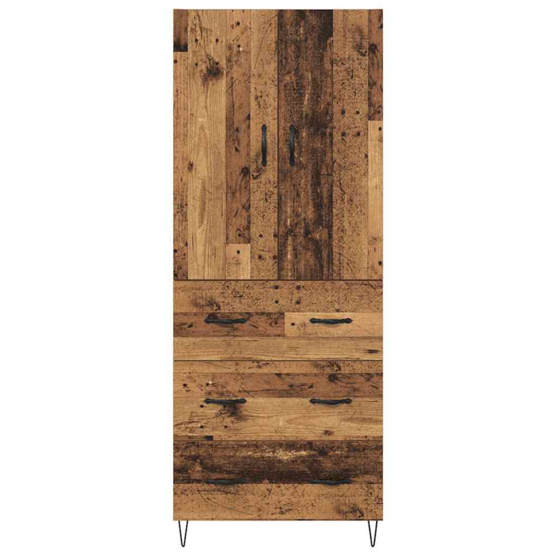 Highboard z szufladą 2 pcs Stare drewno Materiał drewnopochodny