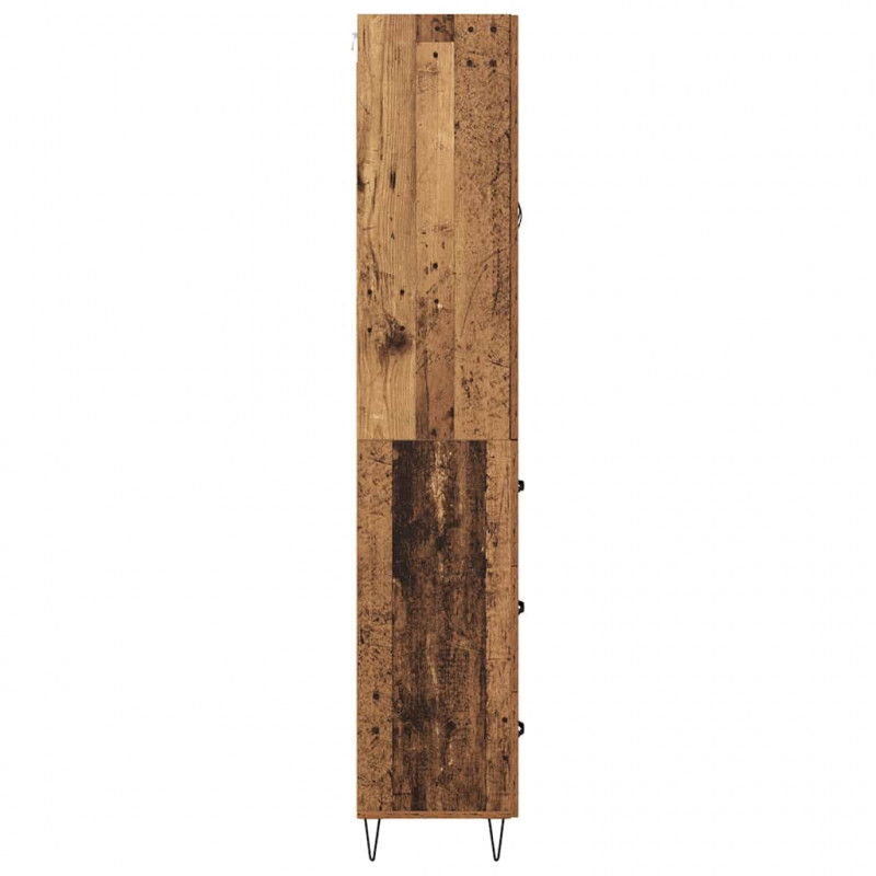 Highboard z szufladą 2 pcs Stare drewno Materiał drewnopochodny