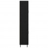 Highboard 2 pcs Czarny Dąb Drewno inżynieryjne i szkło