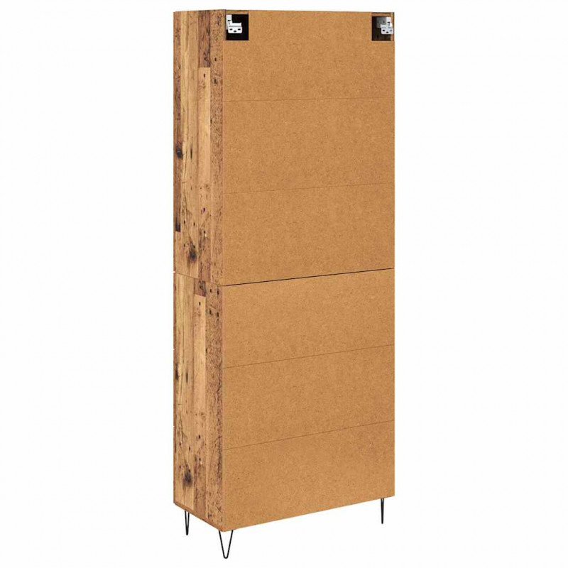 Highboard z szufladą 2 pcs Stare drewno Materiał drewnopochodny