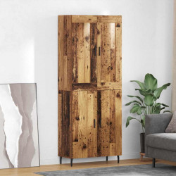 Highboard 2 pcs Stare drewno Materiał drewnopochodny