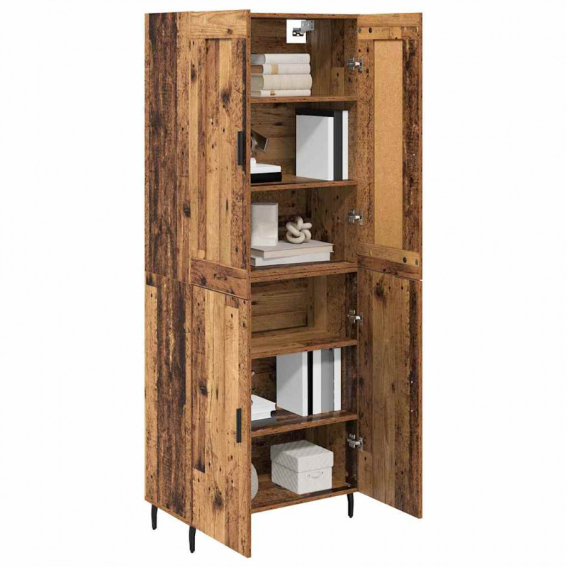 Highboard 2 pcs Stare drewno Materiał drewnopochodny