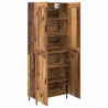 Highboard 2 pcs Stare drewno Materiał drewnopochodny