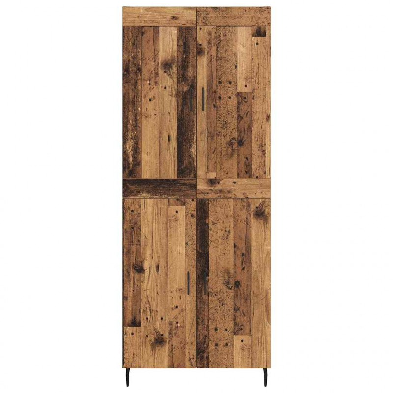 Highboard 2 pcs Stare drewno Materiał drewnopochodny
