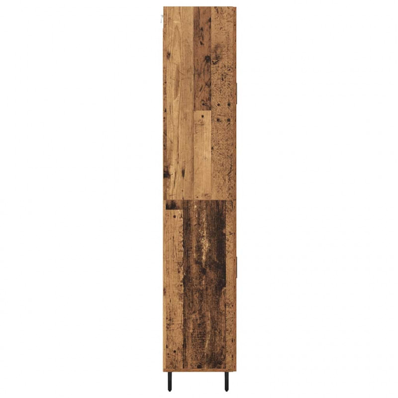 Highboard 2 pcs Stare drewno Materiał drewnopochodny