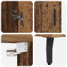 Highboard 2 pcs Stare drewno Materiał drewnopochodny