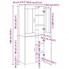 Highboard 2 pcs Stare drewno Materiał drewnopochodny