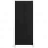 Highboard Czarny Dąb 69,5 x 34 x 180 cm Materiał drewnopochodny