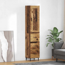 Highboard z szufladą Stare drewno 34,5 x 34 x 180 cm