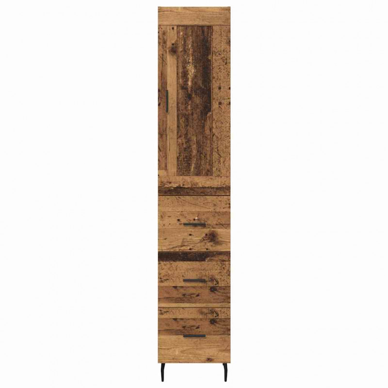 Highboard z szufladą Stare drewno 34,5 x 34 x 180 cm