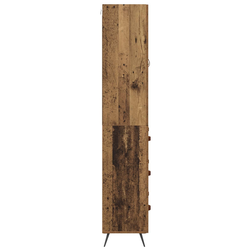 Highboard Montowane na ścianie Stare drewno 69,5 x 34 x 180 cm