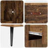 Highboard Montowane na ścianie Stare drewno 69,5 x 34 x 180 cm
