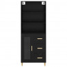 Highboard z szufladą Czarny Dąb 69,5 x 32,5 x 180 cm
