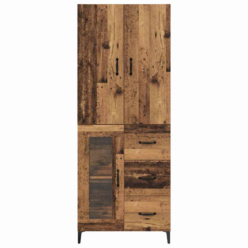 Highboard Montowane na ścianie Stare drewno 69,5 x 34 x 180 cm