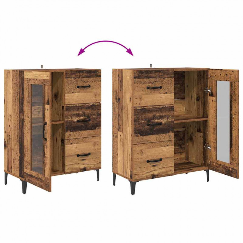 Highboard Montowane na ścianie Stare drewno 69,5 x 34 x 180 cm