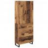 Highboard z szufladą 2 pcs Stare drewno 69,5 x 34 x 180 cm