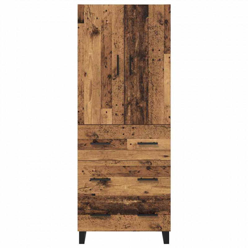 Highboard z szufladą 2 pcs Stare drewno 69,5 x 34 x 180 cm