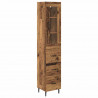 Highboard z szufladą Stare drewno 34,5 x 34 x 180 cm
