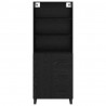 Highboard Czarny Dąb 69,5 x 34 x 180 cm Materiał drewnopochodny