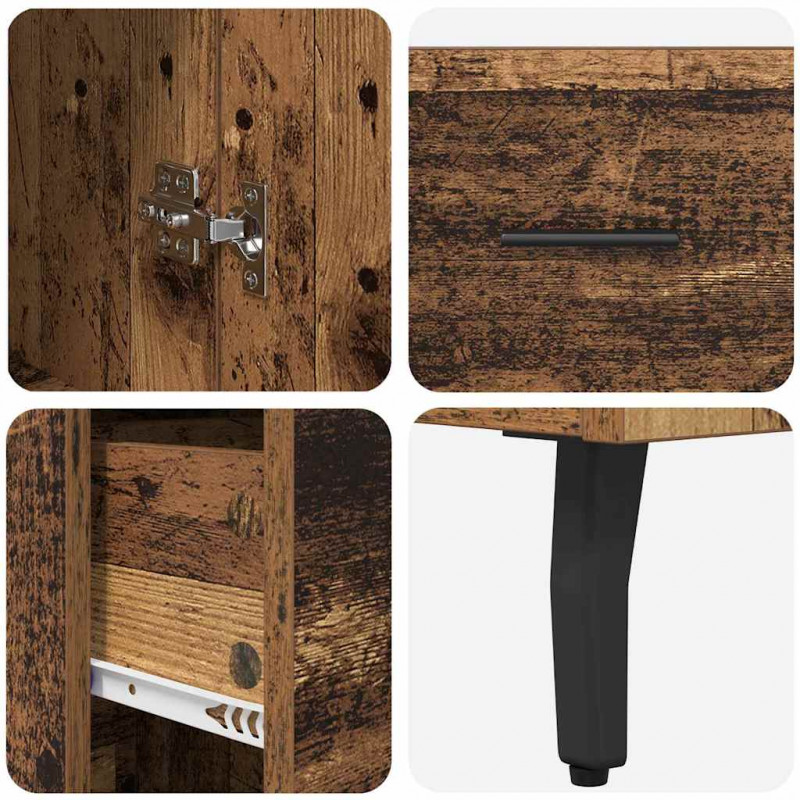 Highboard z szufladą Stare drewno 34,5 x 34 x 180 cm