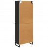 Highboard Czarny Dąb 69,5 x 34 x 180 cm Materiał drewnopochodny