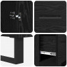 Highboard Czarny Dąb 69,5 x 34 x 180 cm Materiał drewnopochodny