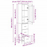 Highboard z szufladą Stare drewno 34,5 x 34 x 180 cm