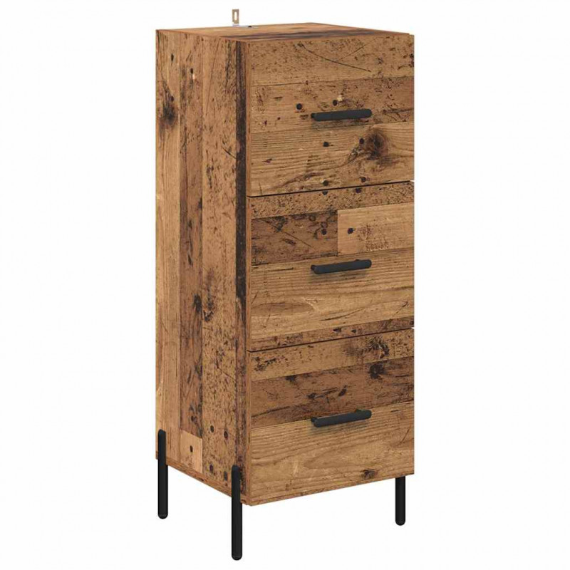 Highboard z szufladą Stare drewno 34,5 x 34 x 180 cm