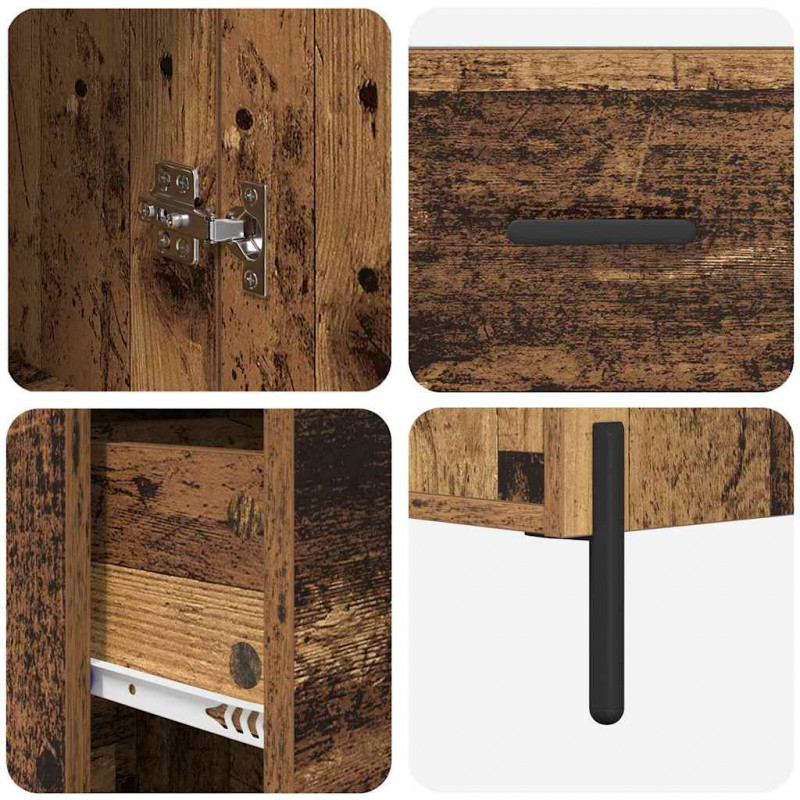 Highboard z szufladą Stare drewno 34,5 x 34 x 180 cm