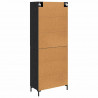 Highboard z szufladą 2 pcs Czarny Dąb Materiał drewnopochodny