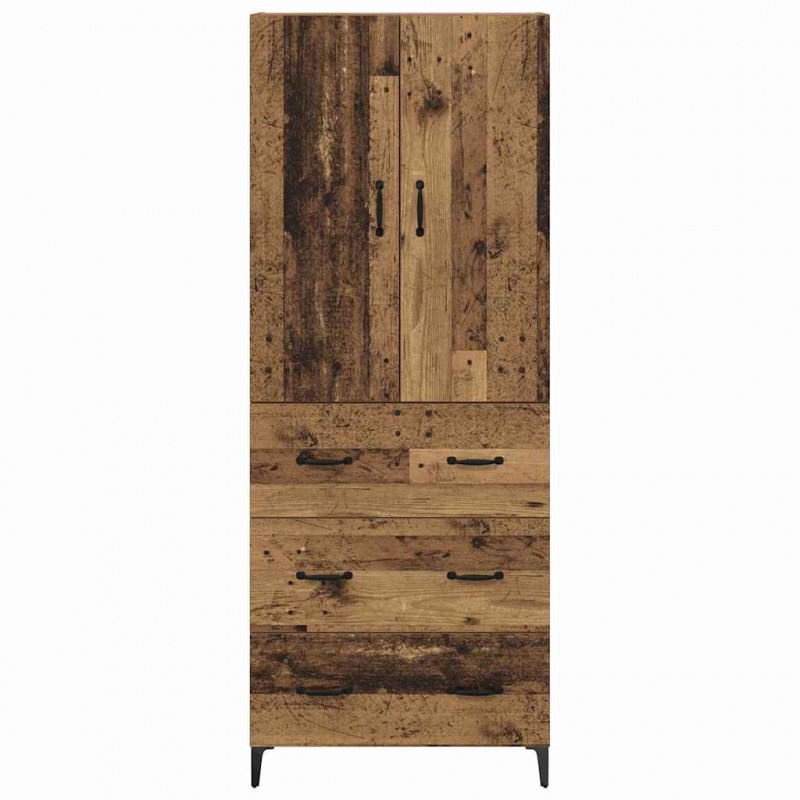 Highboard Montowane na ścianie Stare drewno 69,5 x 34 x 180 cm