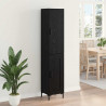 Highboard Czarny Dąb 34,5 x 34 x 180 cm Materiał drewnopochodny