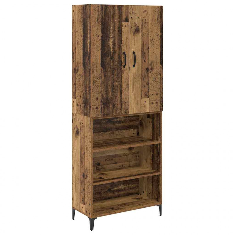 Highboard Montowane na ścianie Stare drewno 69,5 x 34 x 180 cm