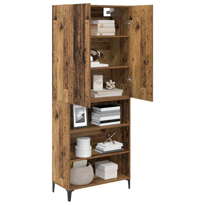 Highboard Montowane na ścianie Stare drewno 69,5 x 34 x 180 cm