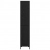 Highboard Czarny Dąb 34,5 x 34 x 180 cm Materiał drewnopochodny
