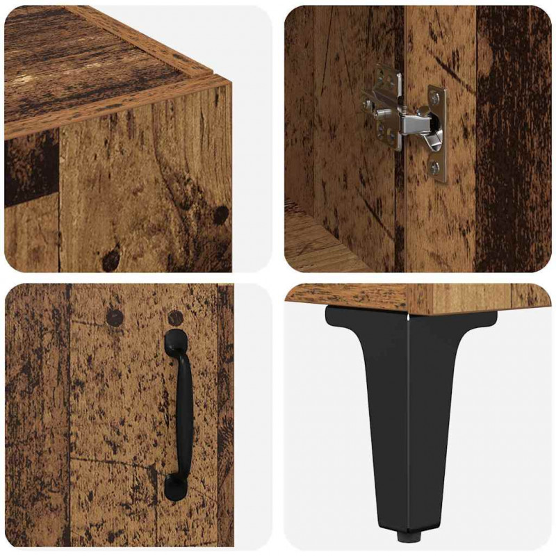 Highboard Montowane na ścianie Stare drewno 69,5 x 34 x 180 cm
