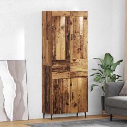 Highboard z szufladą 2 pcs Stare drewno Materiał drewnopochodny