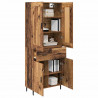 Highboard z szufladą 2 pcs Stare drewno Materiał drewnopochodny