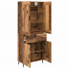 Highboard z szufladą 2 pcs Stare drewno Materiał drewnopochodny