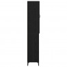 Highboard Czarny Dąb 69,5 x 34 x 180 cm Materiał drewnopochodny