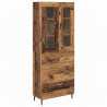 Highboard z szufladą 2 pcs Stare drewno Materiał drewnopochodny